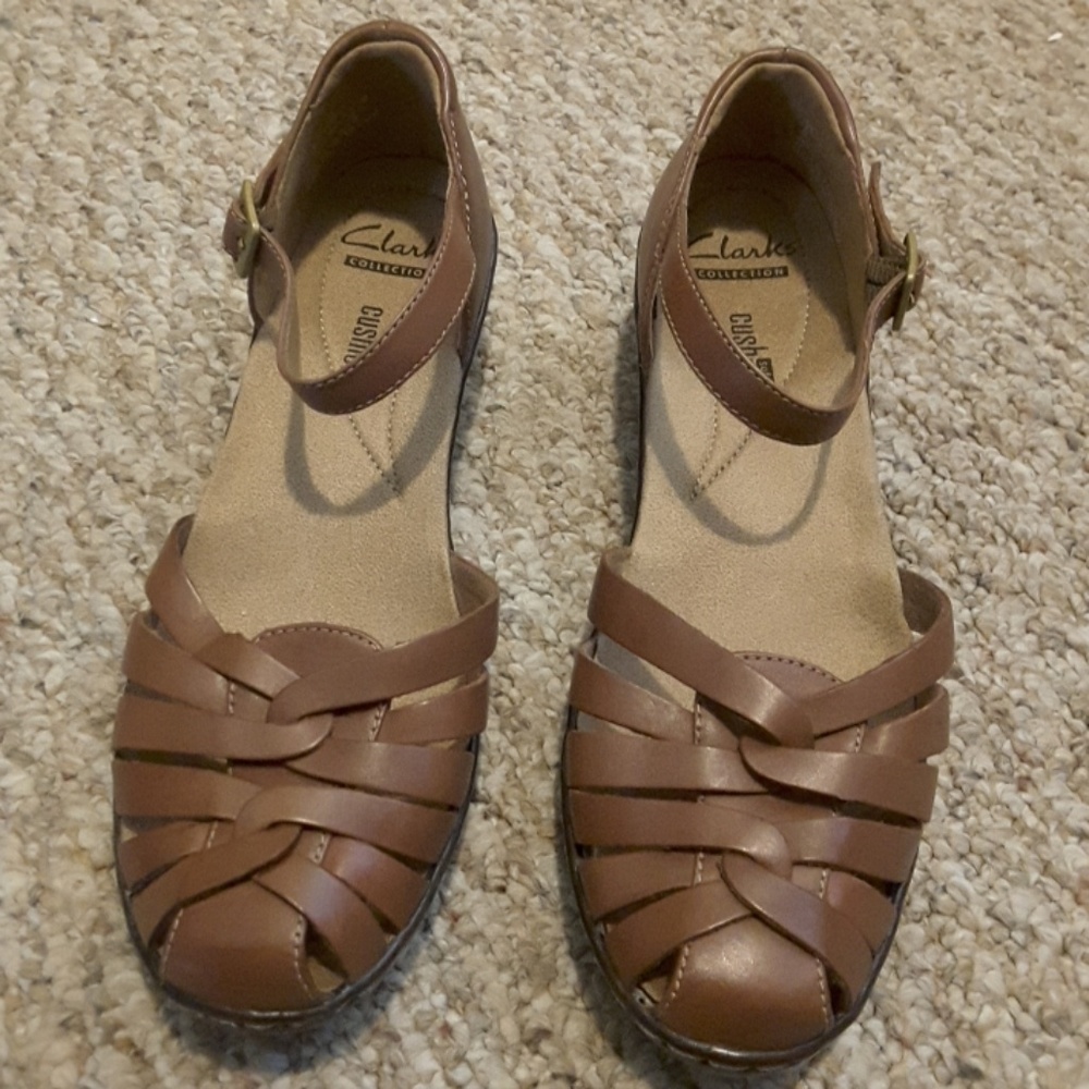 Clark brown leather sandals